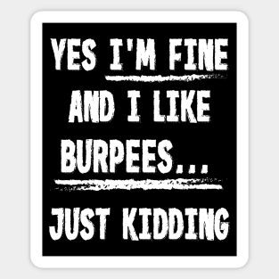 Burpee Lover Joke Sticker